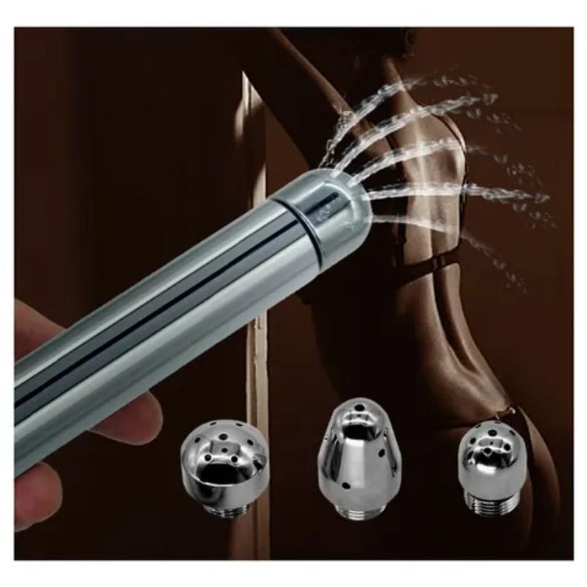 GENERICO - Ducha Anal Vaginal Enema Para Lavado Enjuague 3 Cabezales