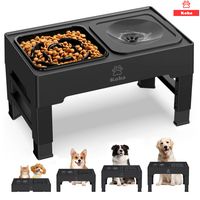 2 En 1 Comedero Bebedero Elevado Para Perro Gato 1400+1400ML