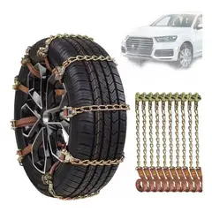 GENERICO - Cadena Nieve Set 10u Auto Camioneta Ajustable Acero 165-215