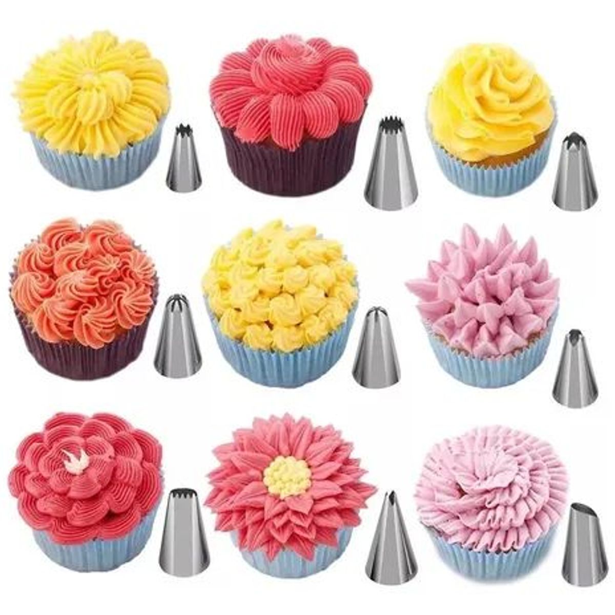 GENERICO - Kit Decoración Utensilios Repostería Manga Pastelera 207 Pcs