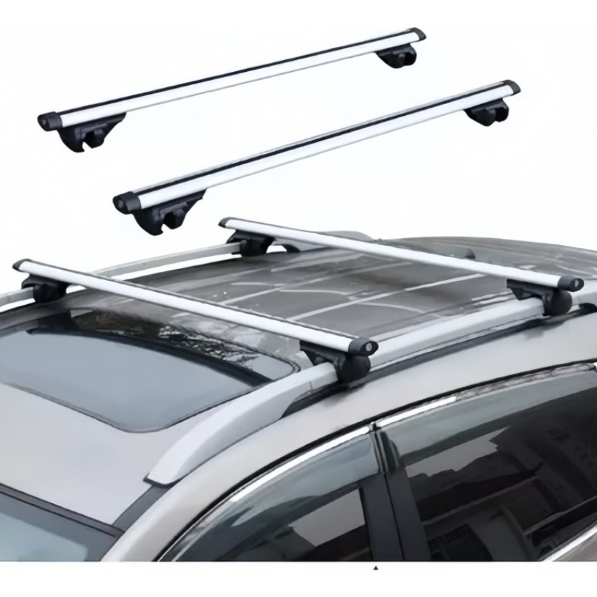 QUICK - Barra Porta Equipaje Universal Aluminio +llave 120 Cm