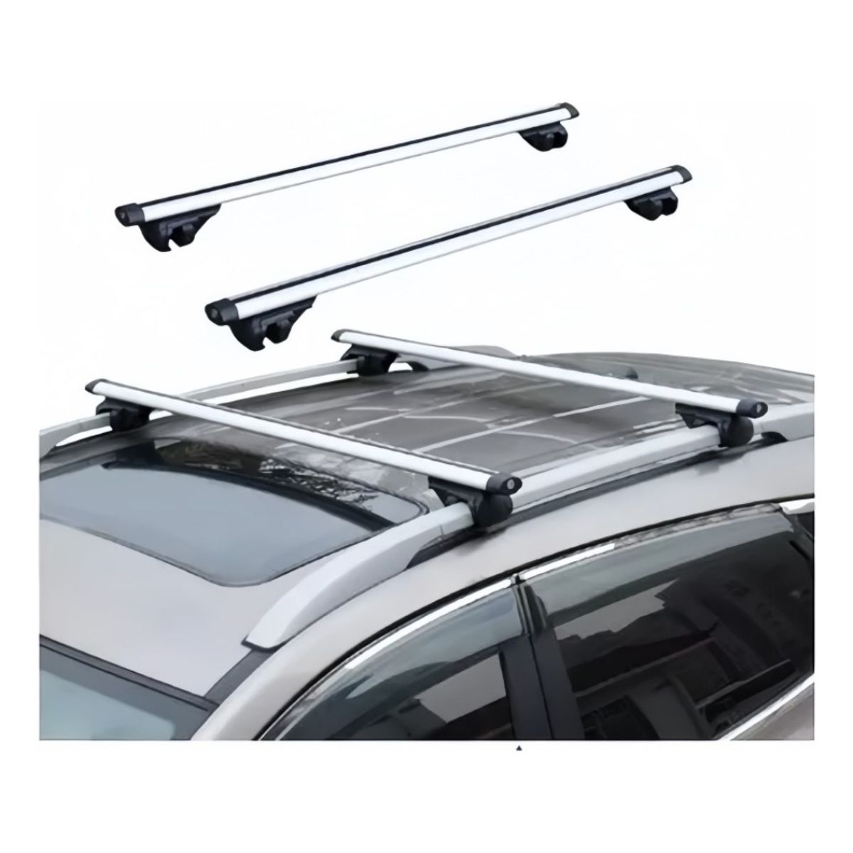 QUICK - Barra Porta Equipaje Universal Aluminio +llave 120 Cm