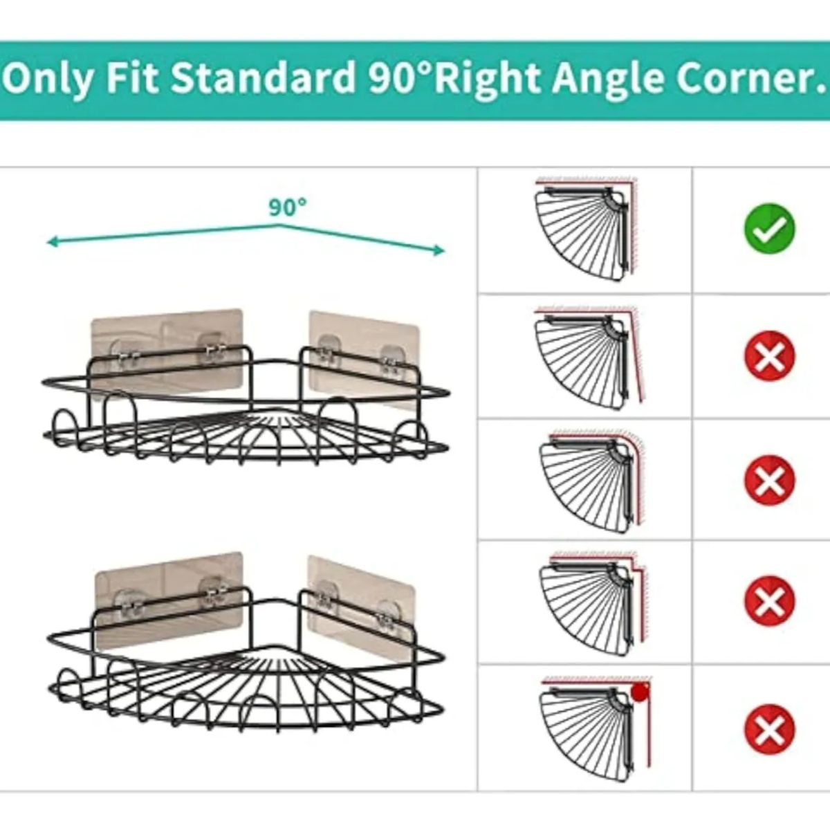GENERICO - Set 2 Organizador De Ducha Repisa Baño Adhesivo Inoxidable
