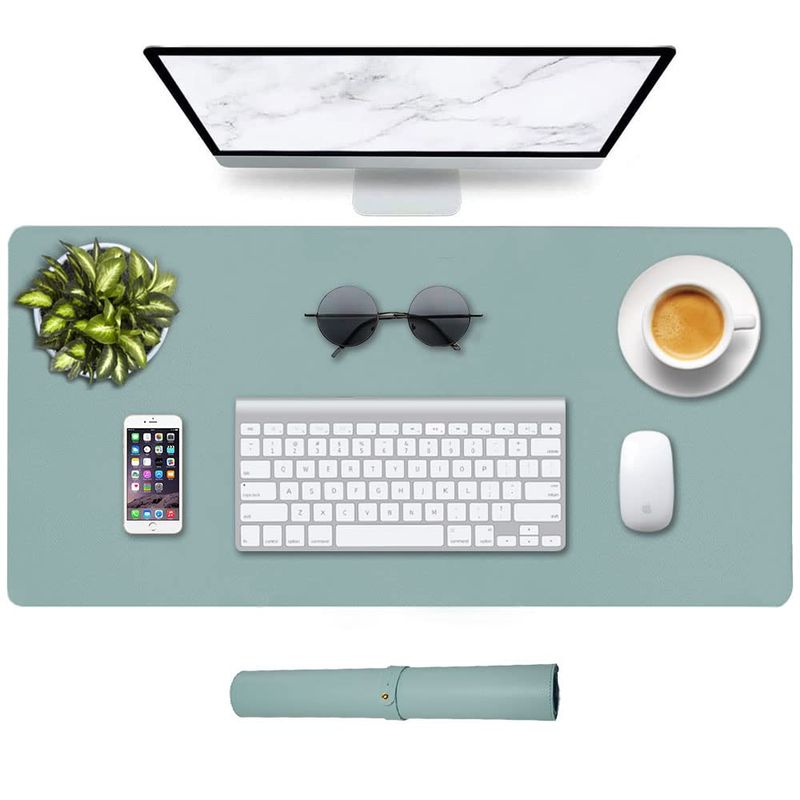 GENERICO - Alfombrilla Mousepad De Cuero Impermeable Reversible 80x40
