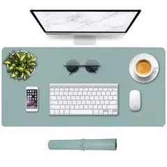 GENERICO - Alfombrilla Mousepad De Cuero Impermeable Reversible 80x40