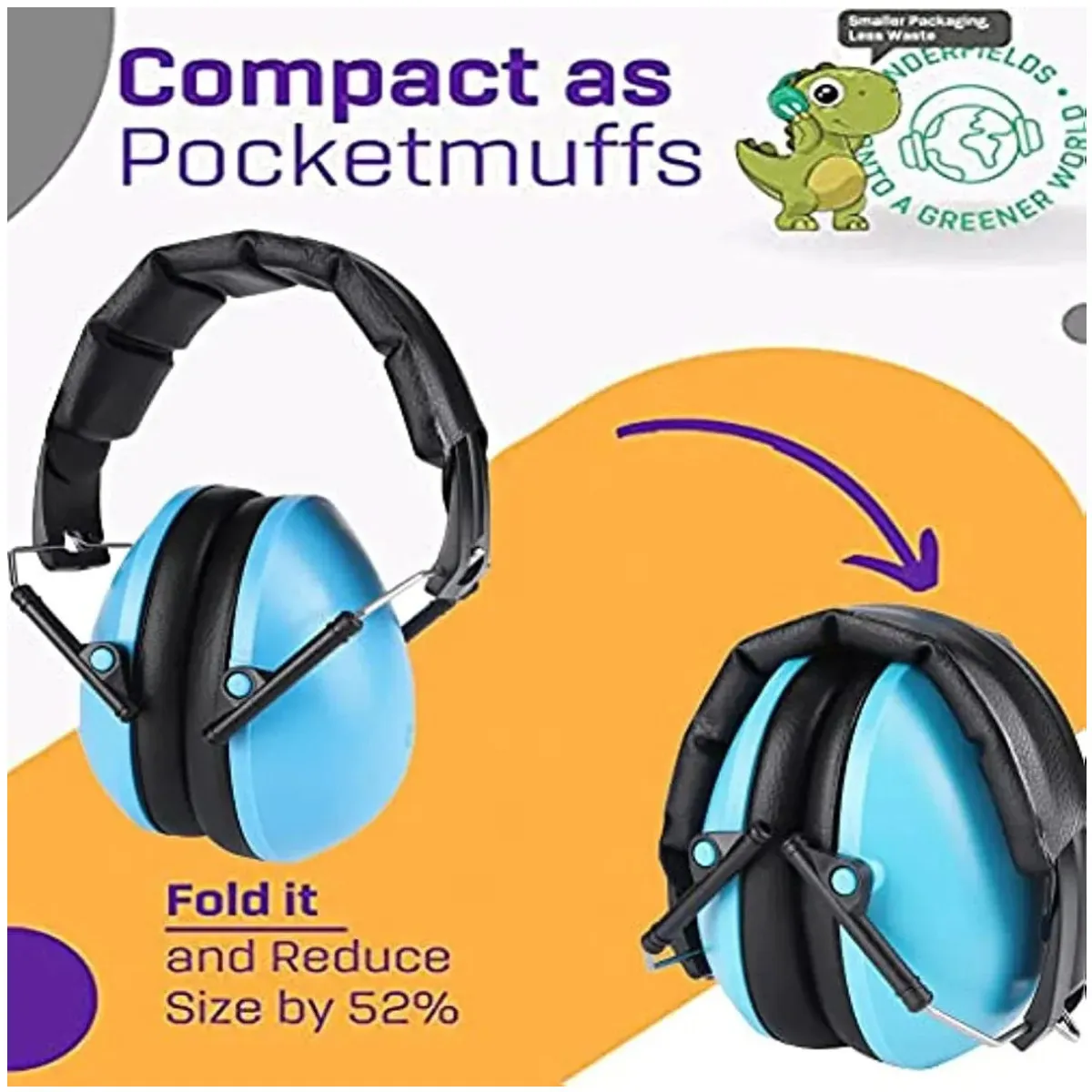 KUANGYE - Audífonos Protectores Antiruido Para Niños Y Jóvenes 25db Azul