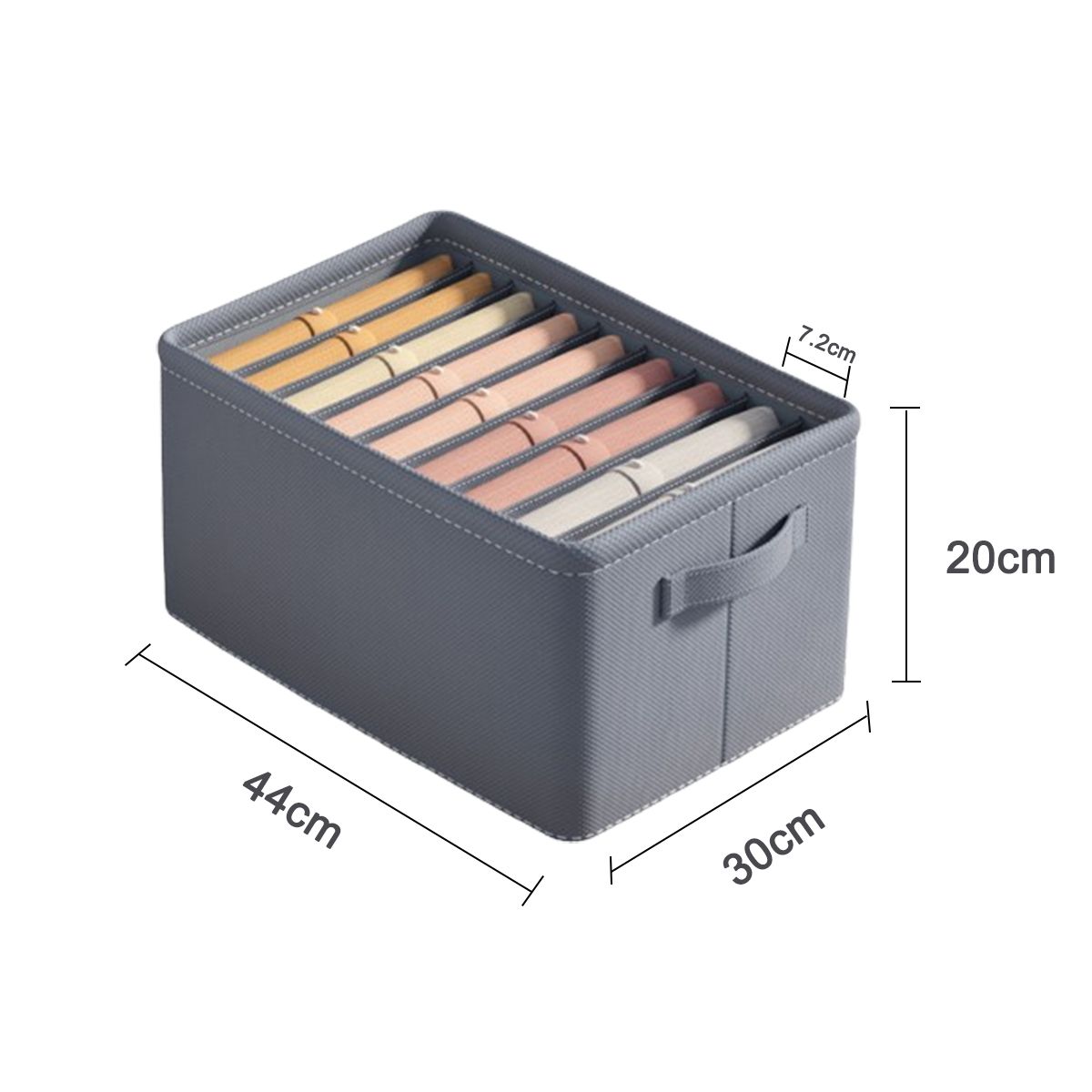 BITART - 4pzs Organizador De Ropa De Armario Para Jeans Con Gris