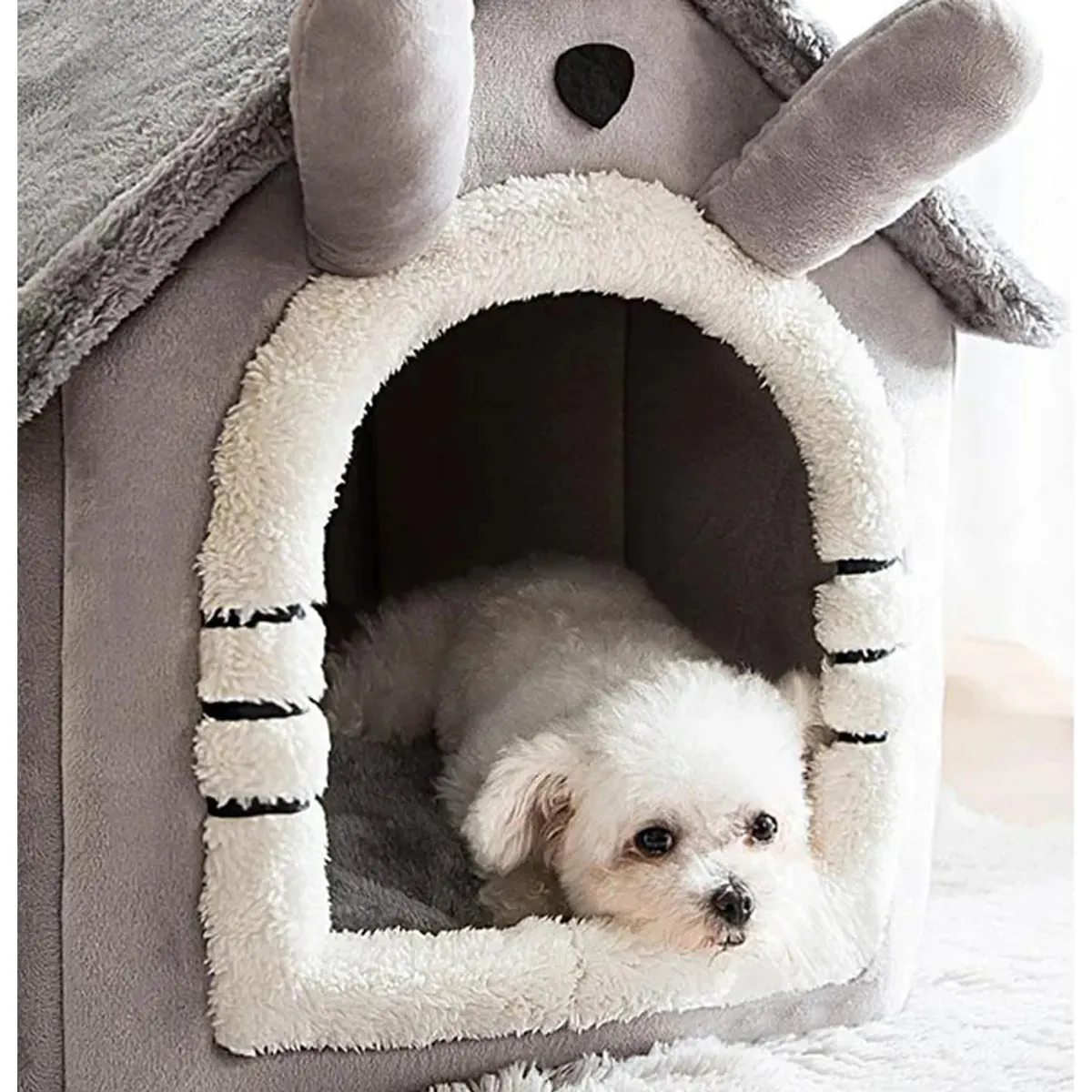 KUANGYE - Casa Cama Cueva Desmontable Para Perros Gatos Lindo Cálido