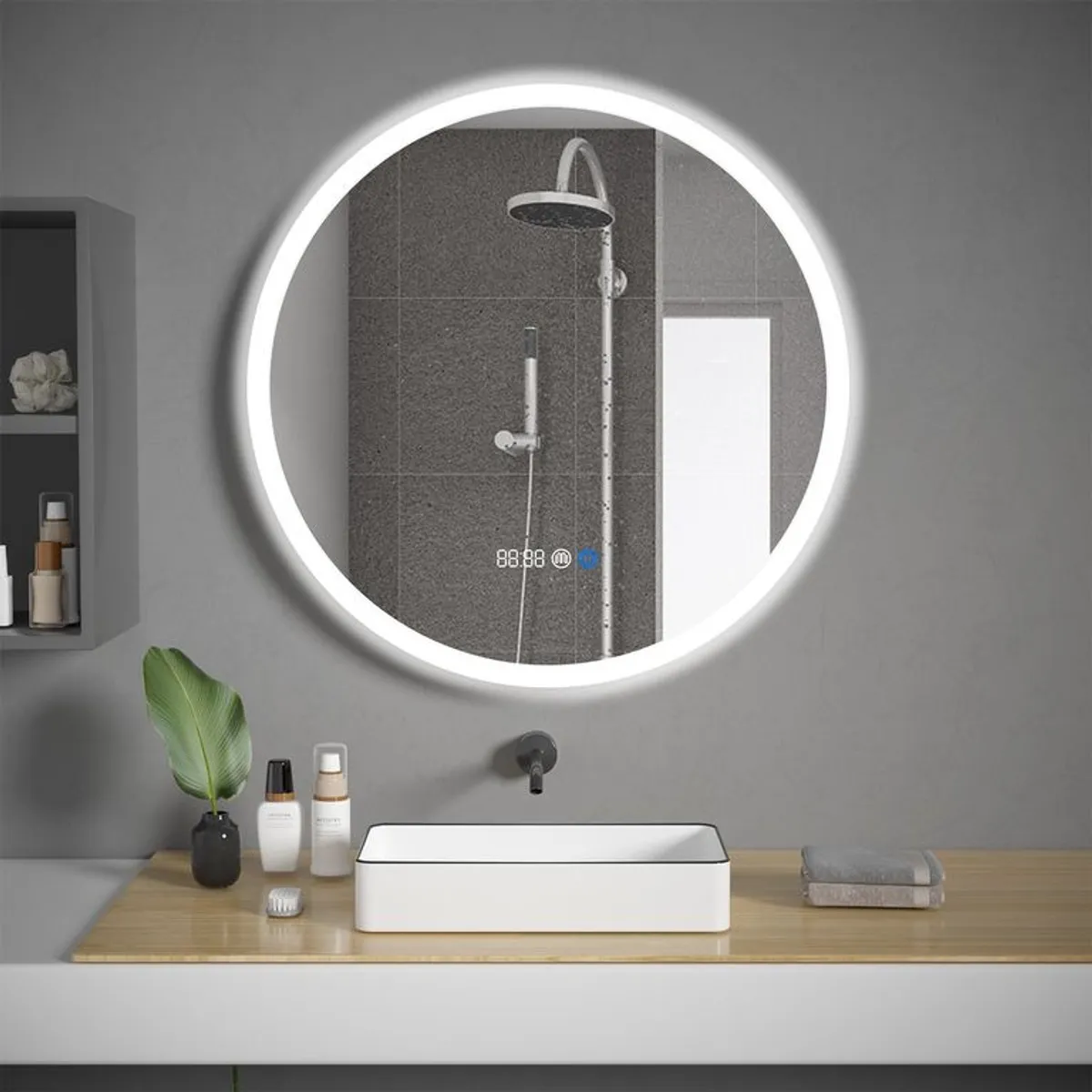 U BUY - Espejo Luz Led Espejo Redondo Touch Antiniebla 60cm