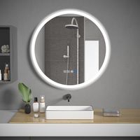 Espejo Luz Led Espejo Redondo Touch Antiniebla 60cm