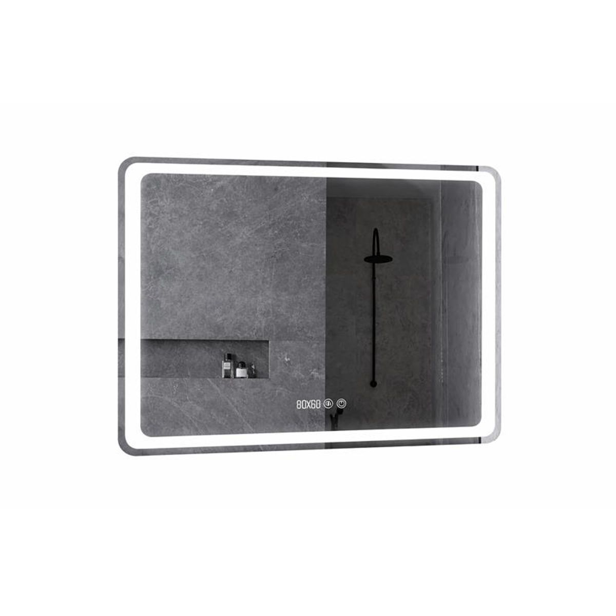 U BUY - Espejo Rectangular Led Con Touch Antiniebla 80x60 Cm