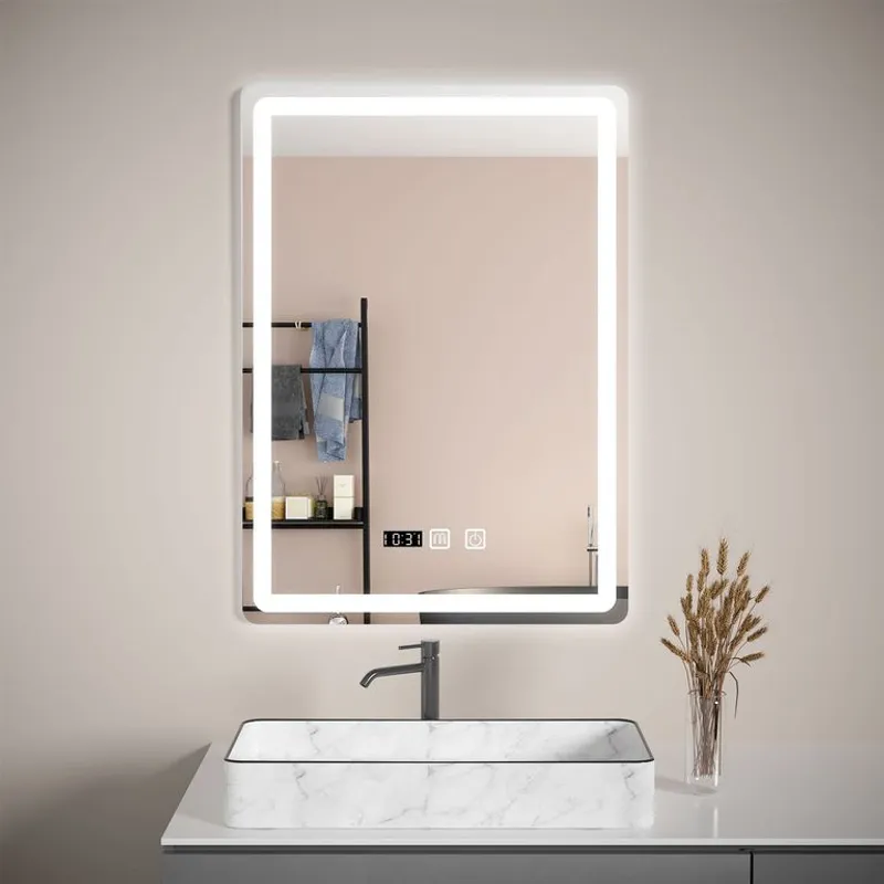 U BUY - Espejo Rectangular Led Con Touch Antiniebla 50x70 Cm