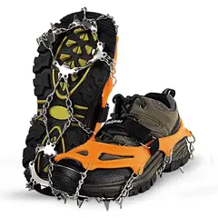 KUANGYE - Crampones Para Zapatos Nieve Escalar Antideslizante Naranja