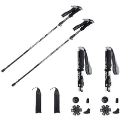 AFVENTURA - Juego De Dos Bastones De Trekking Plegables Para Exteriores