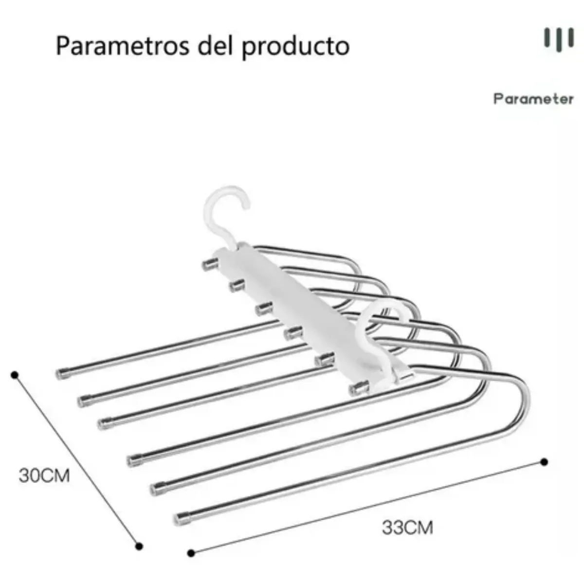 GENERICO - Colgador Percha Mágico Plegable Pantalon 6 En 1 Metalvenzhop