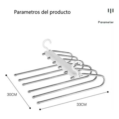 Imagen 2 del producto Colgador Percha Mágico Plegable Pantalon 6 En 1