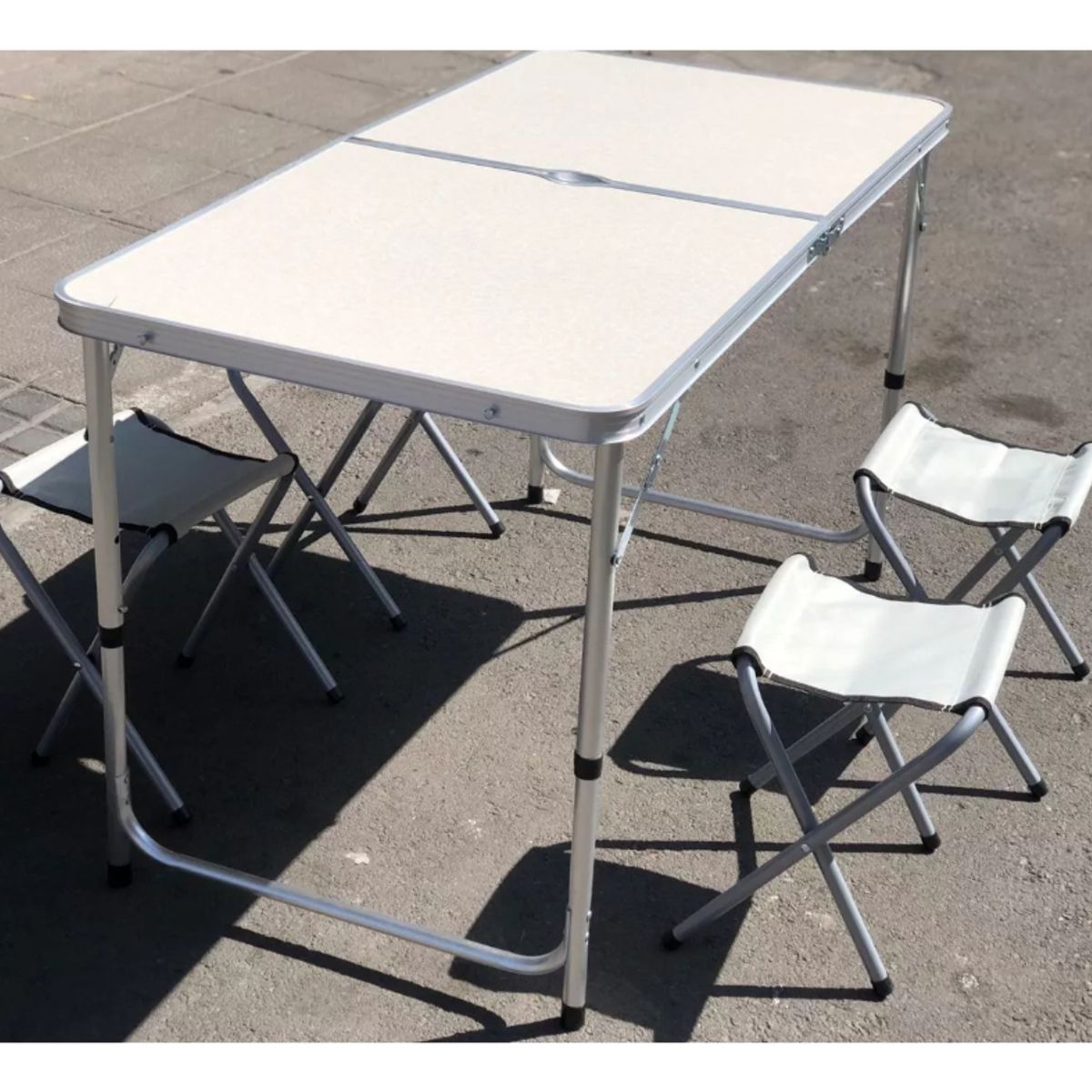 U BUY - Mesa Plegable Camping Picnic Portátil Multiuso + 4 Sillas