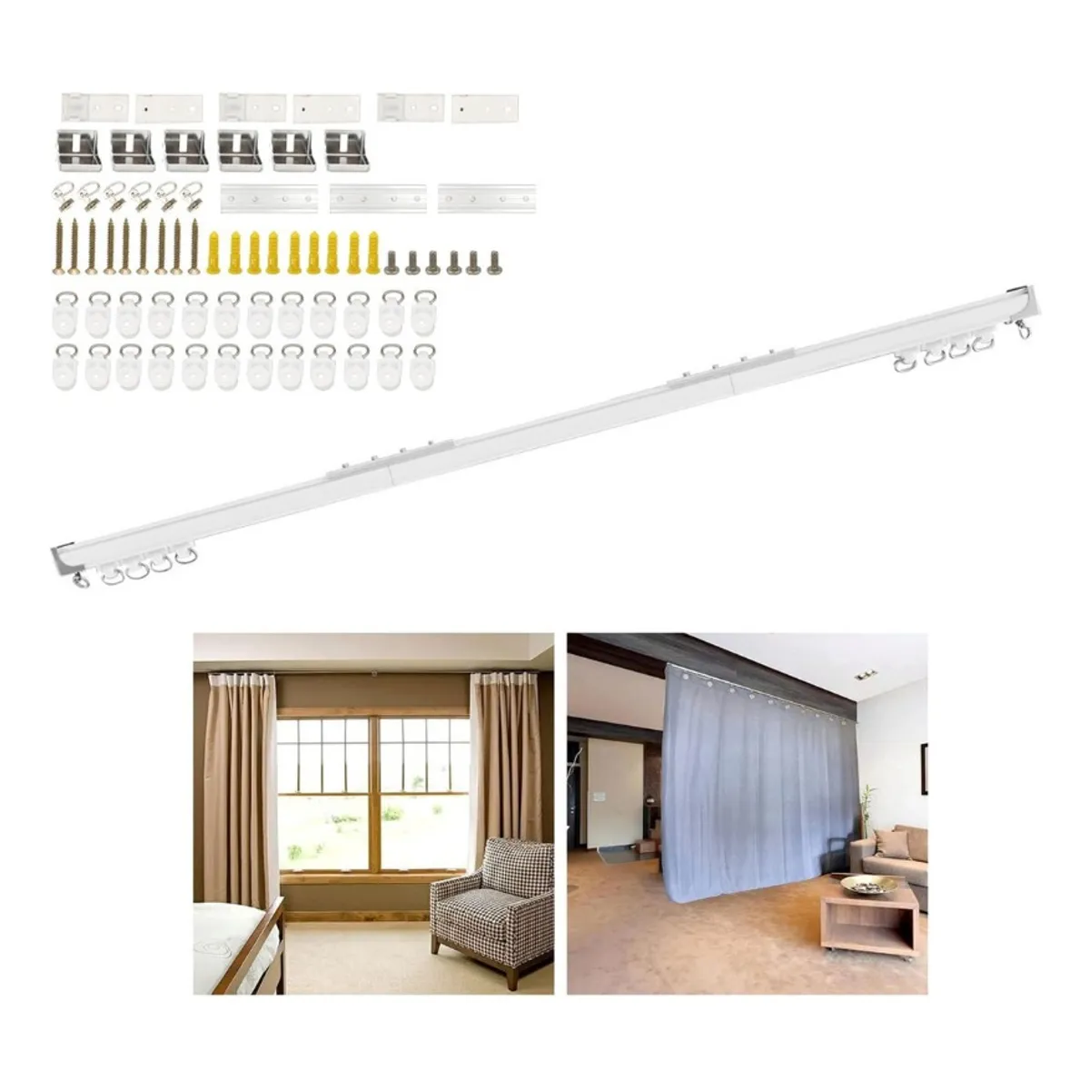 U BUY - Riel De Cortina De Techo De Aleación De Aluminio De 3 Metro