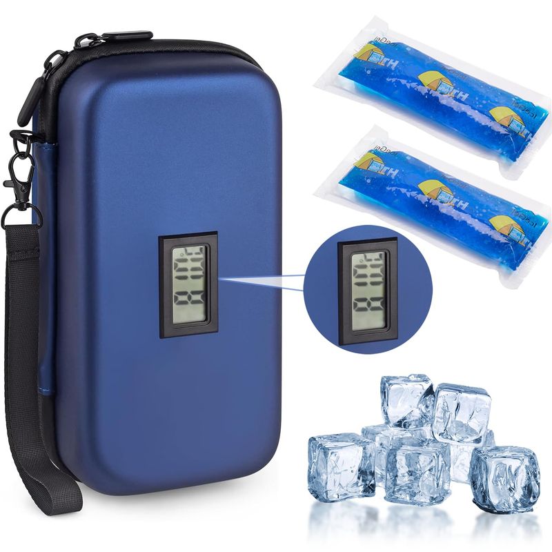 GENERICO - Mini Travel Cooler Bag Insulina Hormona Pantalla Portátil