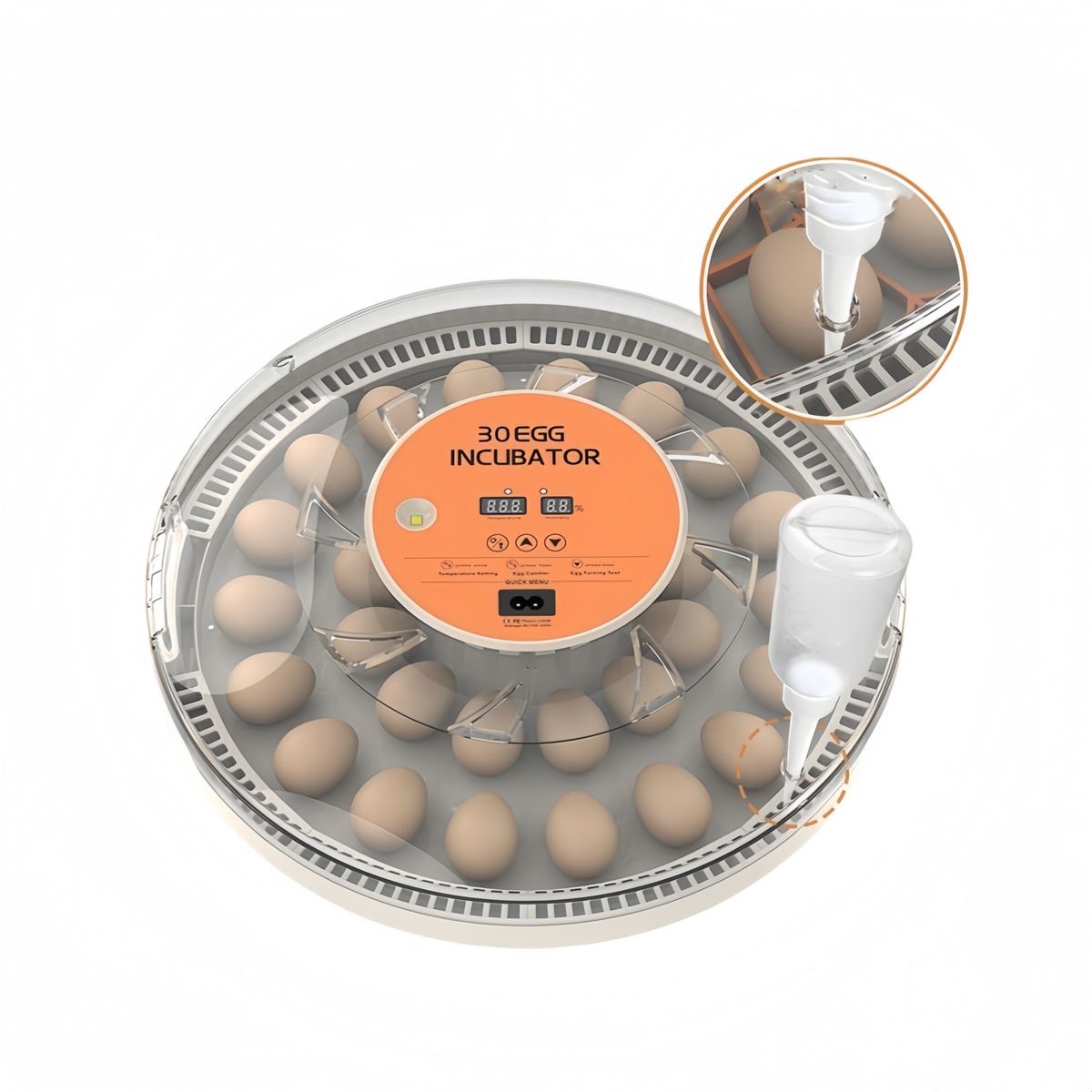 NEWTREE - Incubadora Automática 30 Huevos Control Automatico
