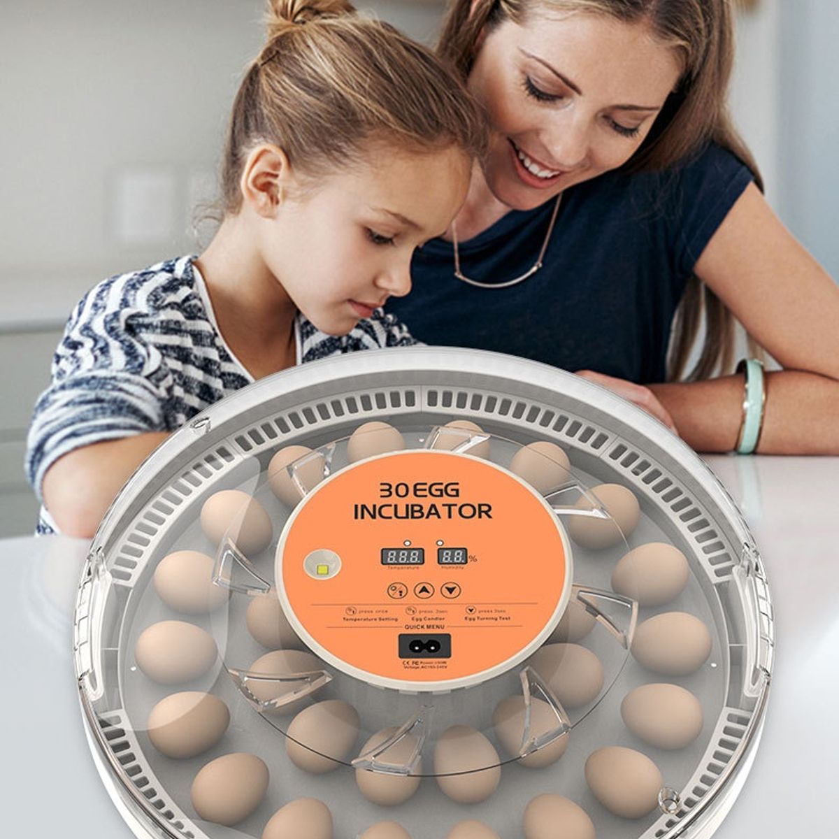 NEWTREE - Incubadora Automática 30 Huevos Control Automatico