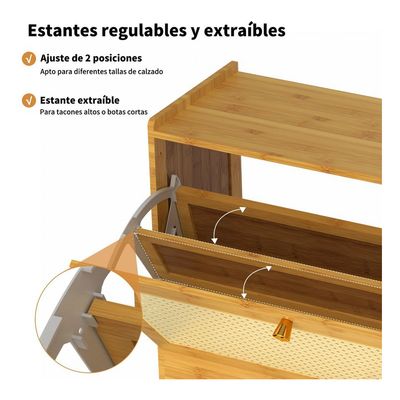 Imagen 2 del producto Organizador Zapatero Doble 70x17x87cm