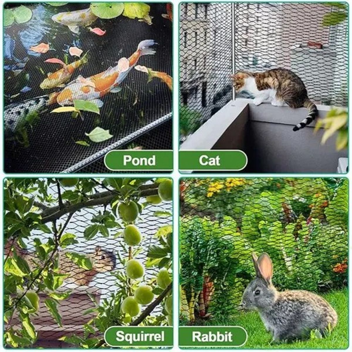 GENERICO - Red Antipájaros Para Protección De Jardines Malla De Jardín