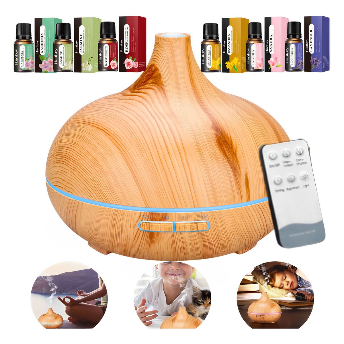 GENERICO - Humidificador Aromaterapia Ultrasónico Difusor De Aceites