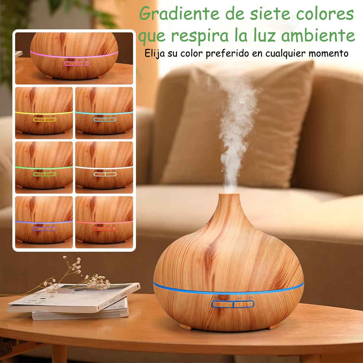 GENERICO - 3 Modos Difusor De Aceites Esenciales Con Control Remoto