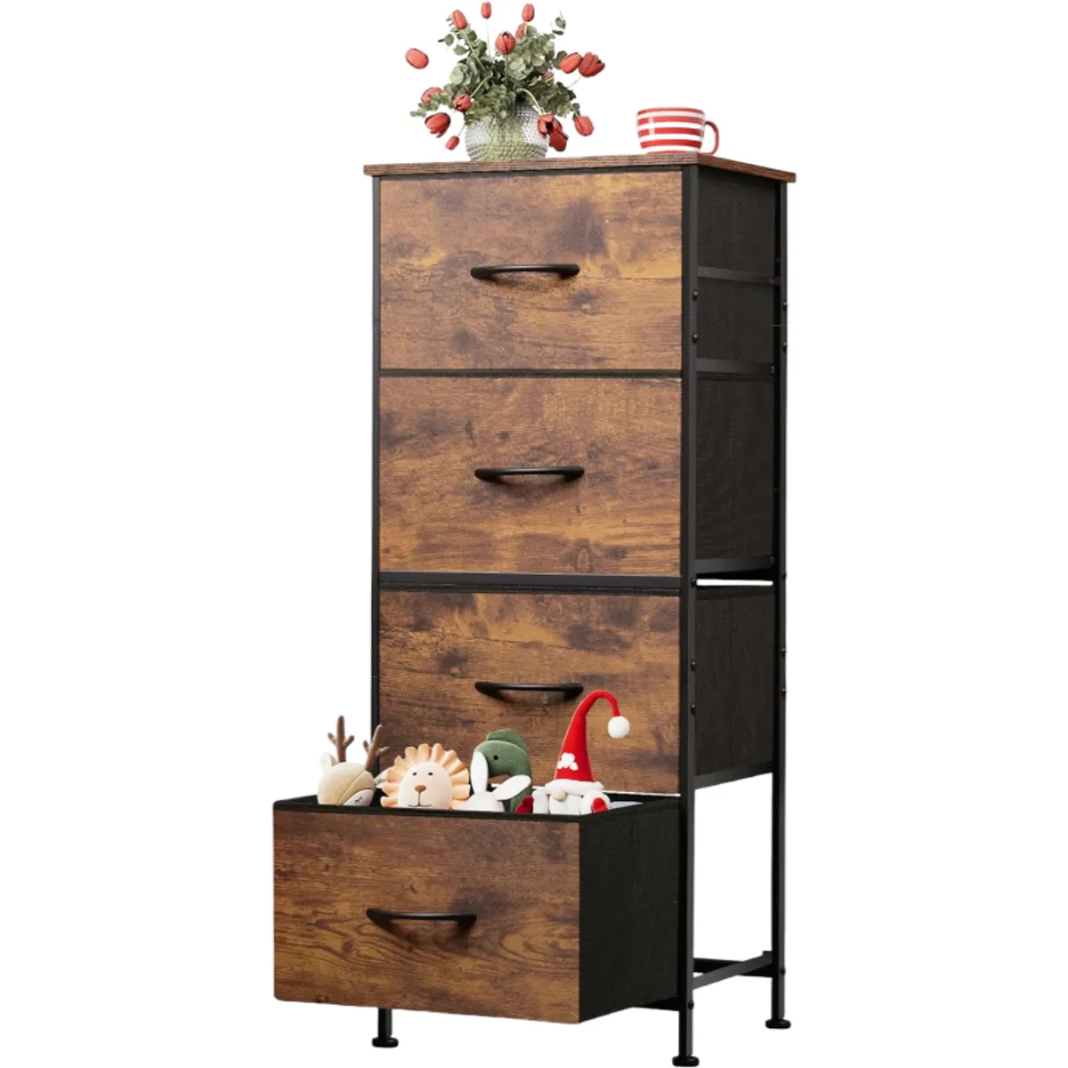 NEWTREE - Comoda Cajonera 4 Cajones Velador