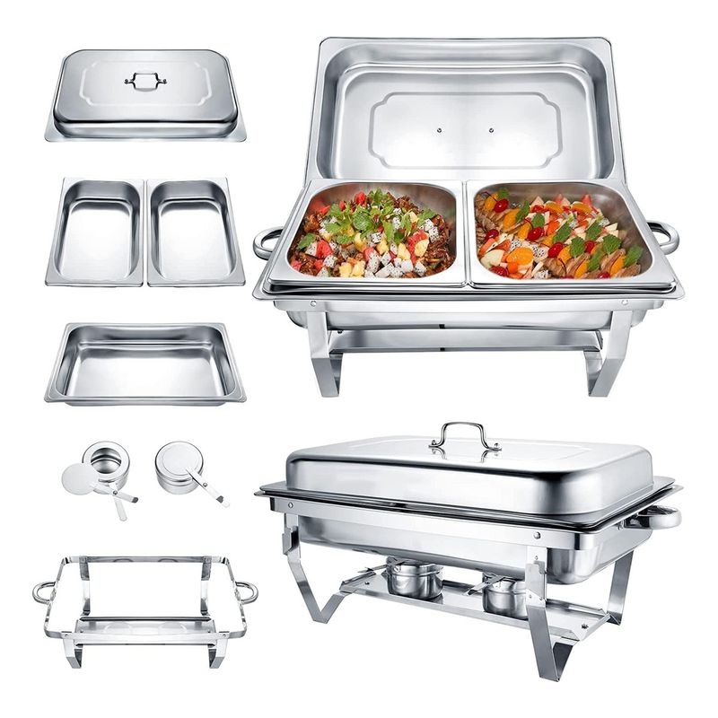 U BUY - Chafer Bufetera Ollas Vaporeras Cacerola Acero Inoxidable 9l