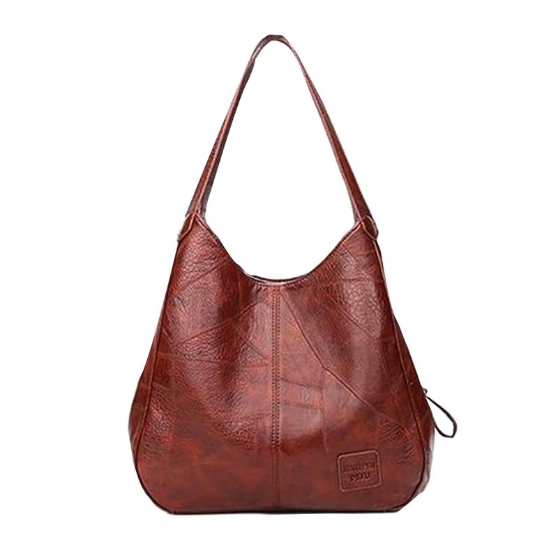 SUPERCENTER - Bolsa Hombro Cuero Suave Gran Capacidad Damas Bolsa Marrón