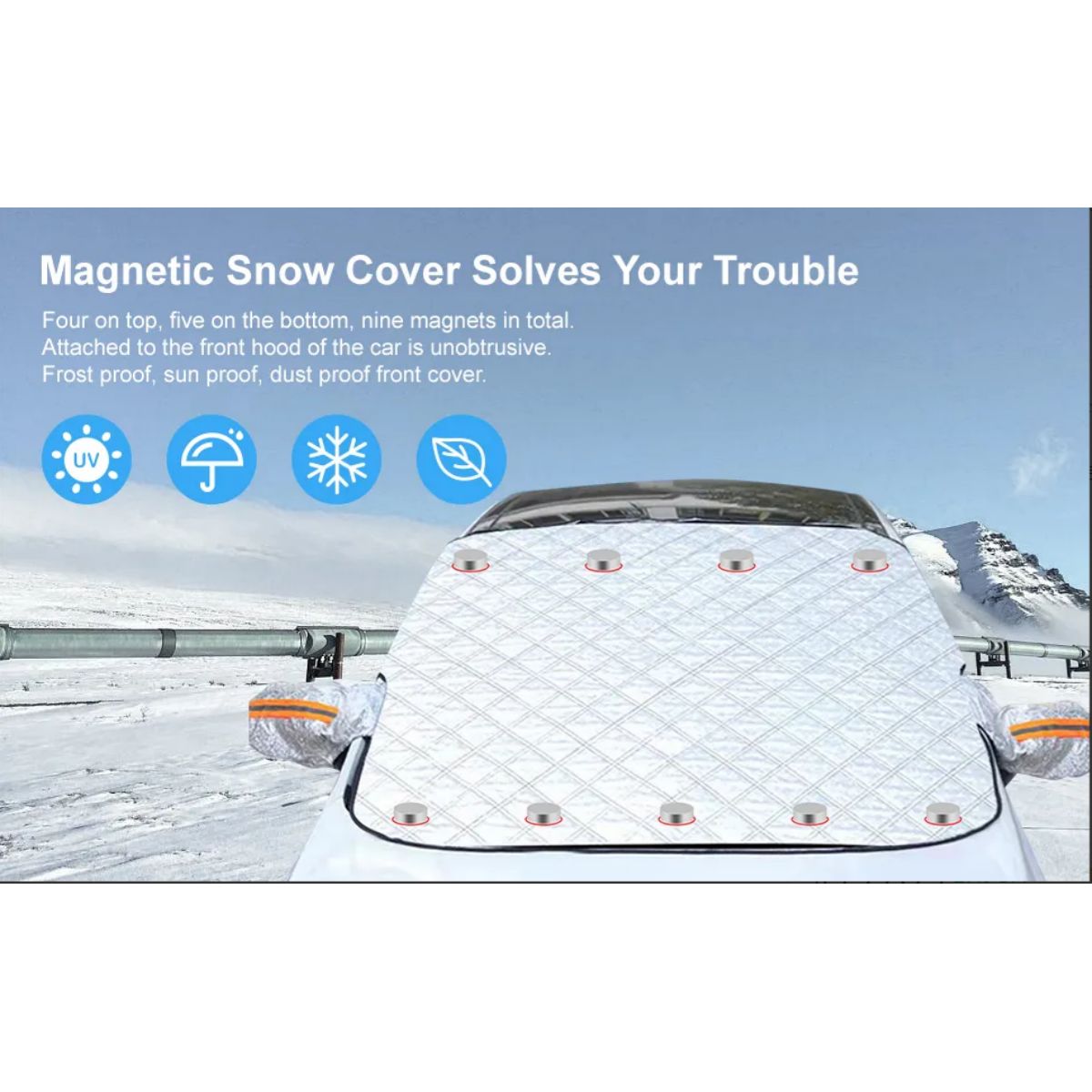 GENERICO - Funda Protectora Sol Y Nieve Cubreparabrisas Para Automóvil