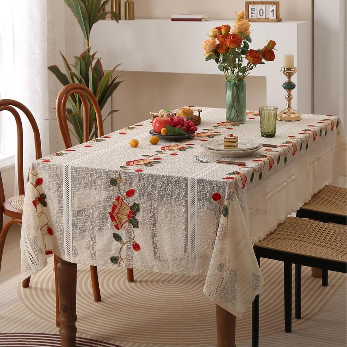 PUREPOWER - Mantel Encaje navidad 140x240cm