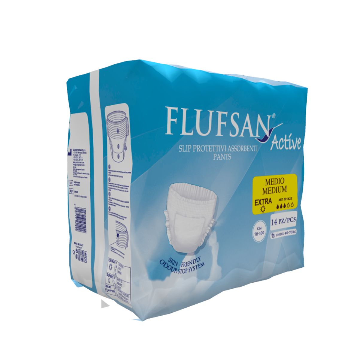 FLUFSAN - Ropa interior Máxima absorción Unisex 14un Medio Día Flufsan