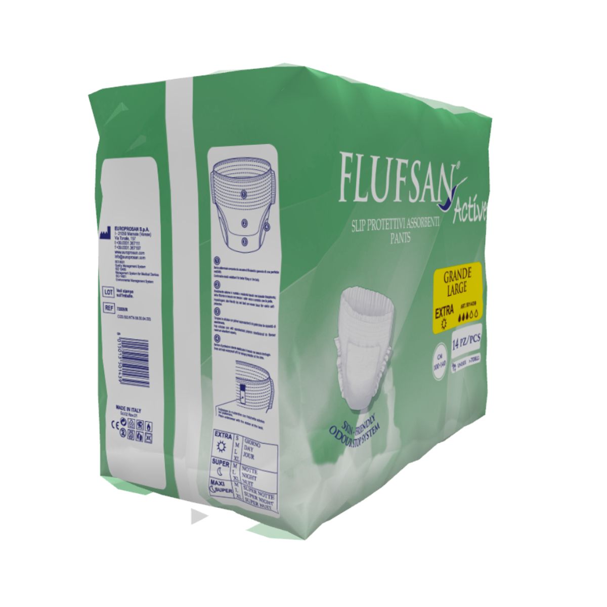 FLUFSAN - Ropa interior Máxima absorción Unisex 14un Grande Día Flufsan