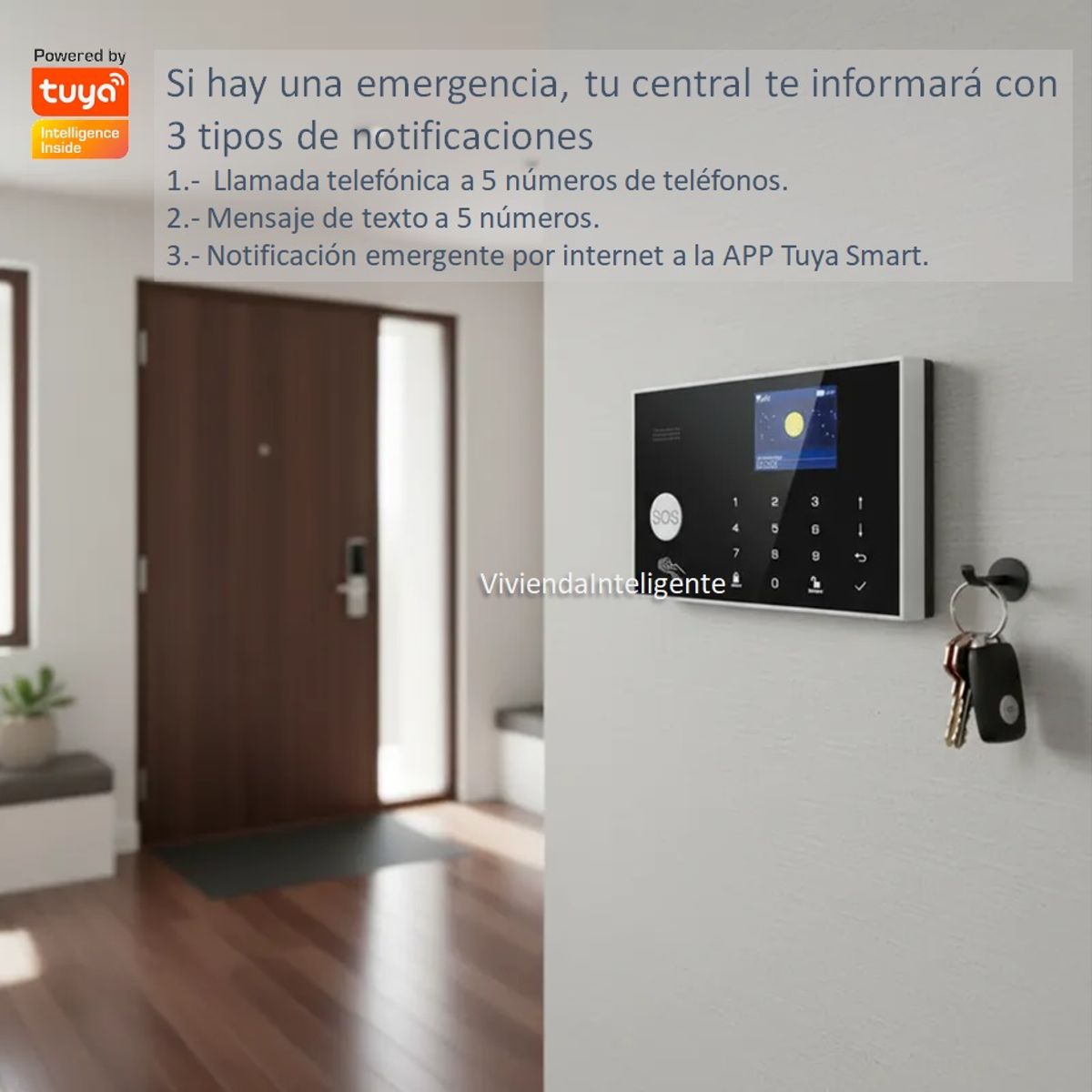CASA TUYA - Alarma GSM 4g WIFI Google HomeAlexa Sirena 110db