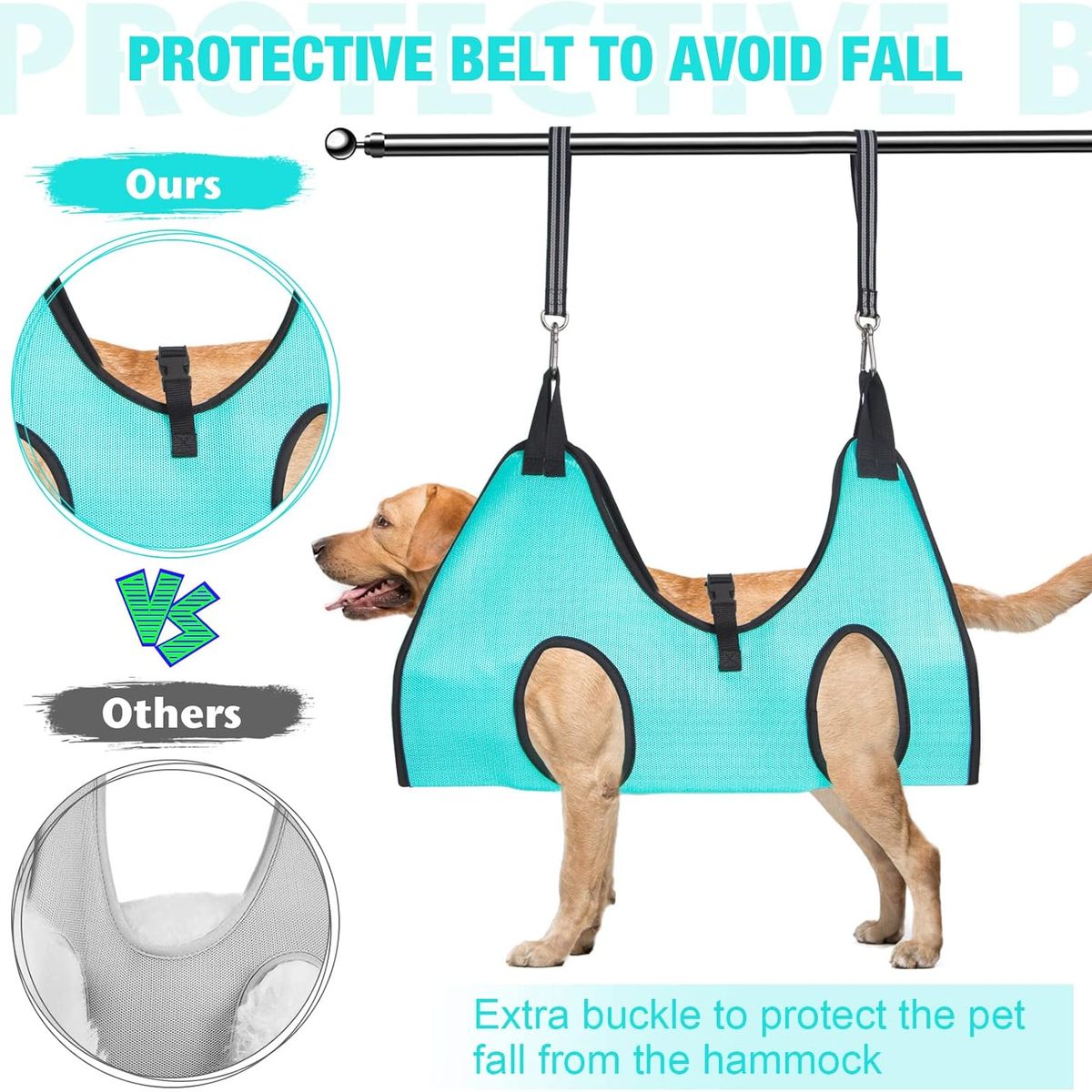 GENERICO - Tocador para perros con cordones y uñas cortadas (XL 80 lbs)