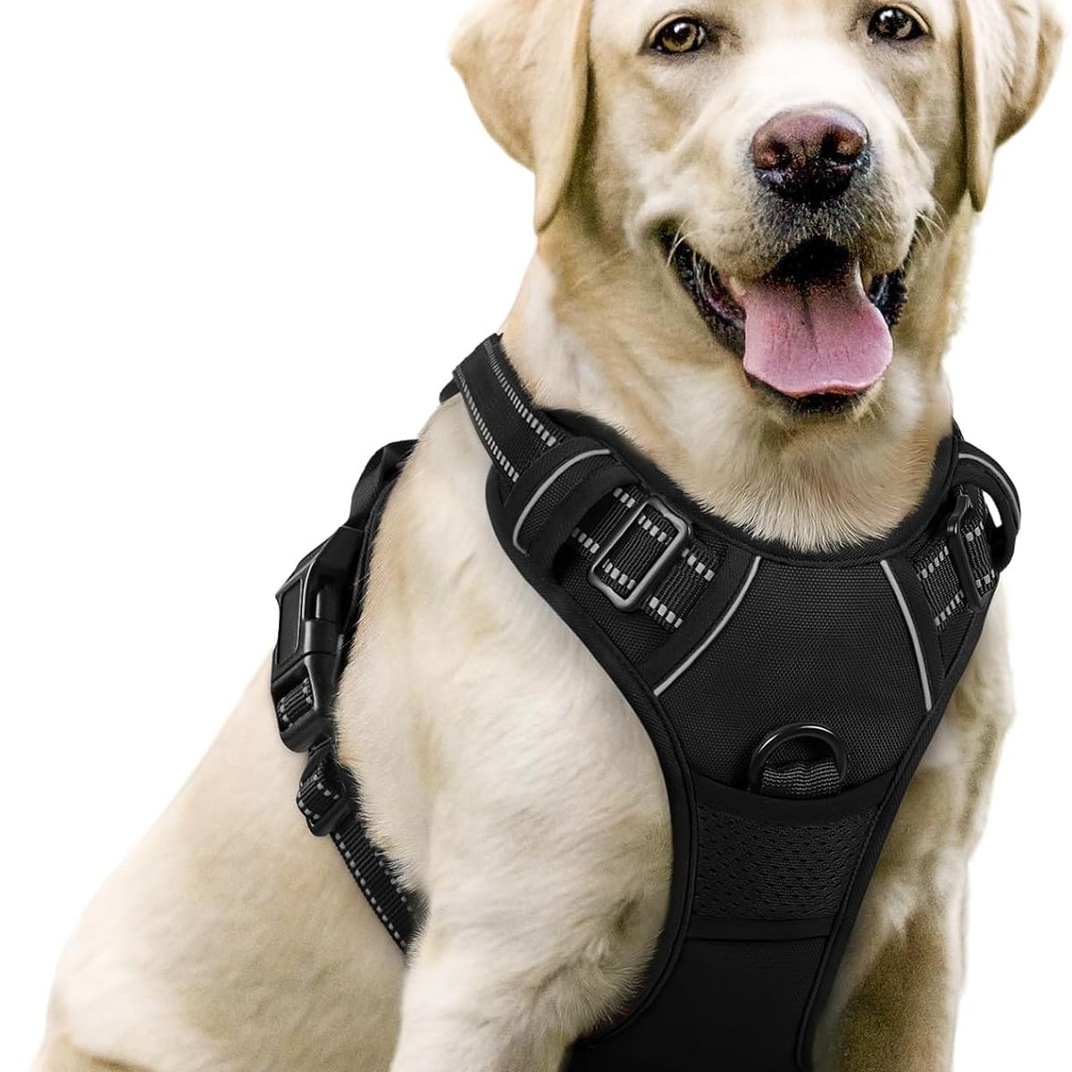 GENERICO - Pet vest dog vest tractive con 2 ganchos Negro