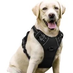 GENERICO - Pet vest dog vest tractive con 2 ganchos Negro
