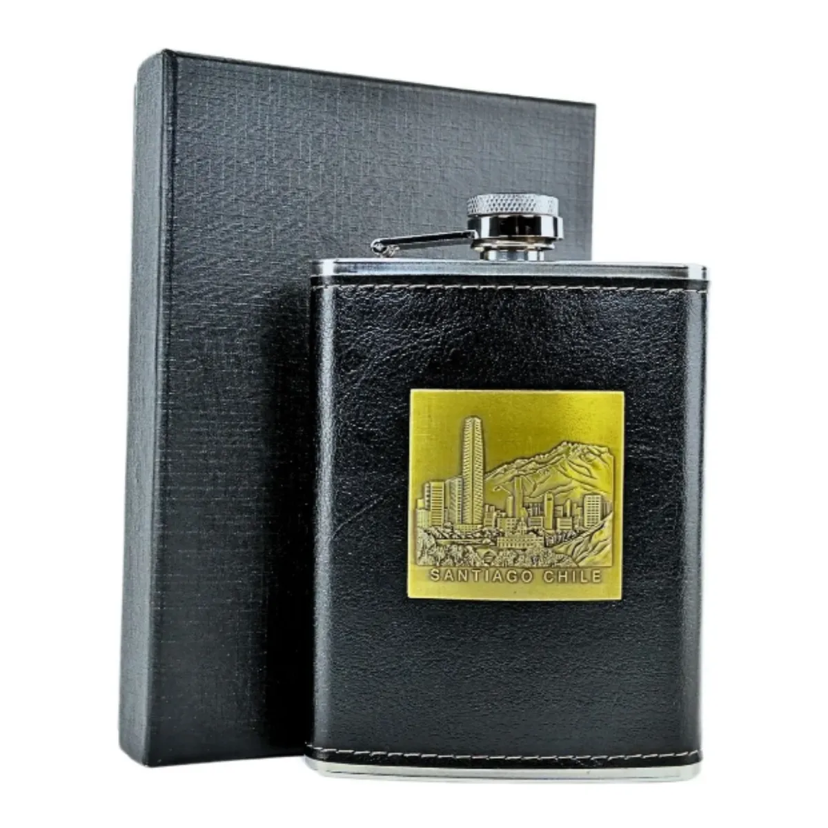 GENERICO - Petaca 12oz Whiskey Con Diseño Chile Regalo