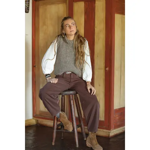 CALEDONIA LABEL - Sweater Tabasco Gris Mujer