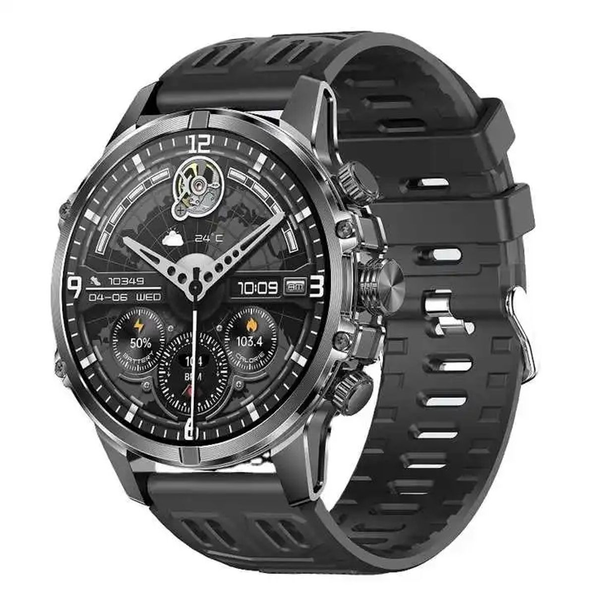 STARTECHOFFICE - Reloj Inteligente Deportivo AMOLED 175 Batería 600mAh IP67 IOS Android.