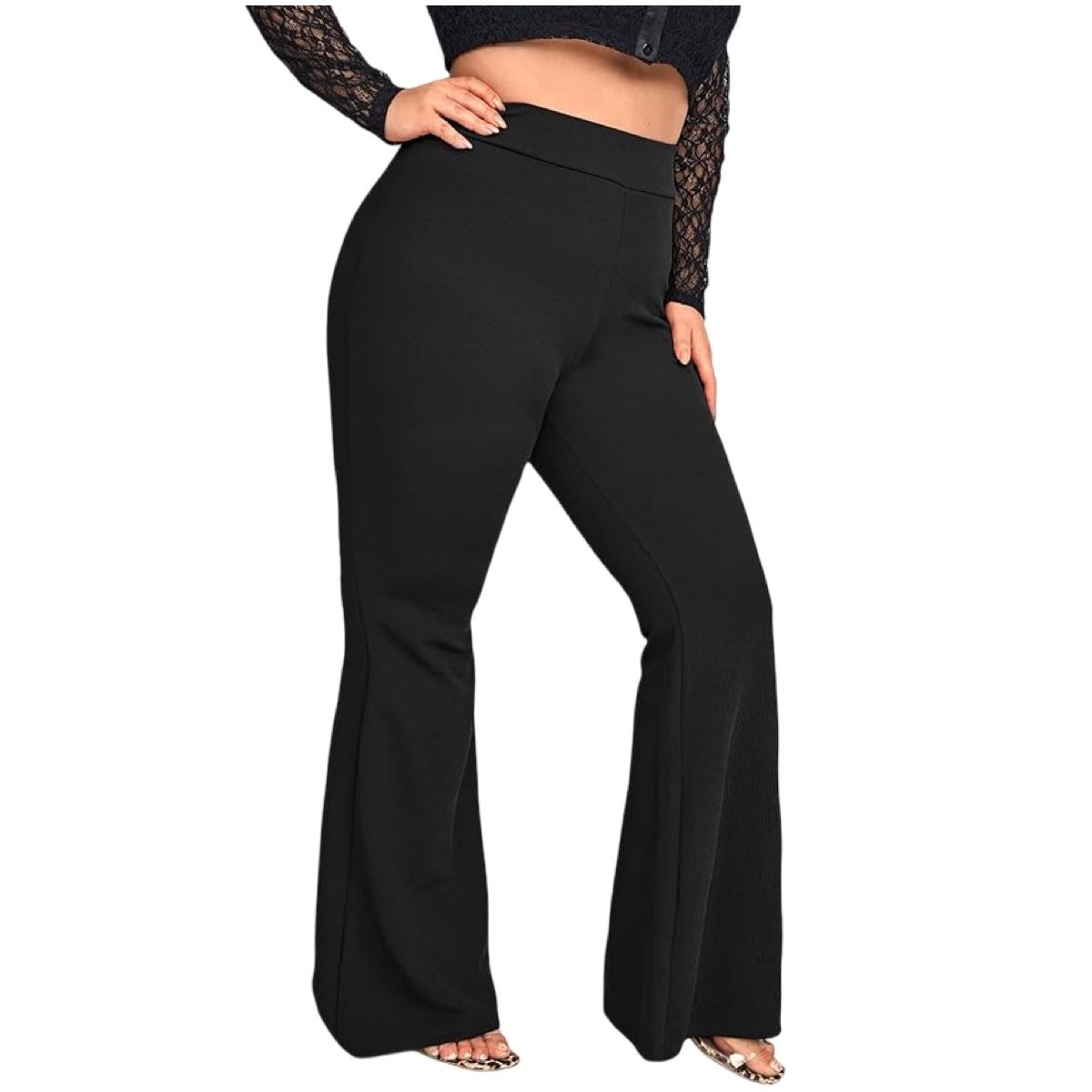 AAYO MODA - Pantalón Pata de Elefante Flare Tela Sofía Talla XL Estilo y Comodidad