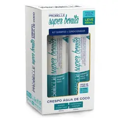 PROBELLE - Pack Shampoo + Acond Rizos Agua De Coco 450ml