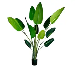 ARBUSTO REAL - Planta artificial Bird Of Paradise 180 Cm con 12 hojas