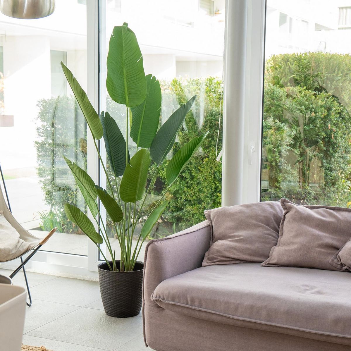 ARBUSTO REAL - Planta artificial Bird Of Paradise 180 Cm con 12 hojas