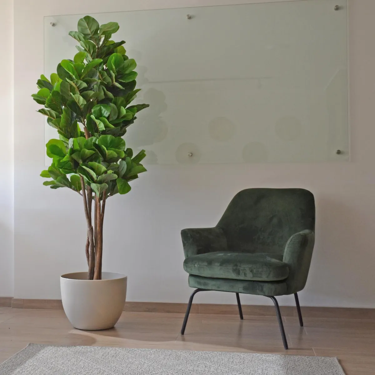 ARBUSTO REAL - Planta Artificial Ficus Lirata 180 cm / 254 hojas Verde