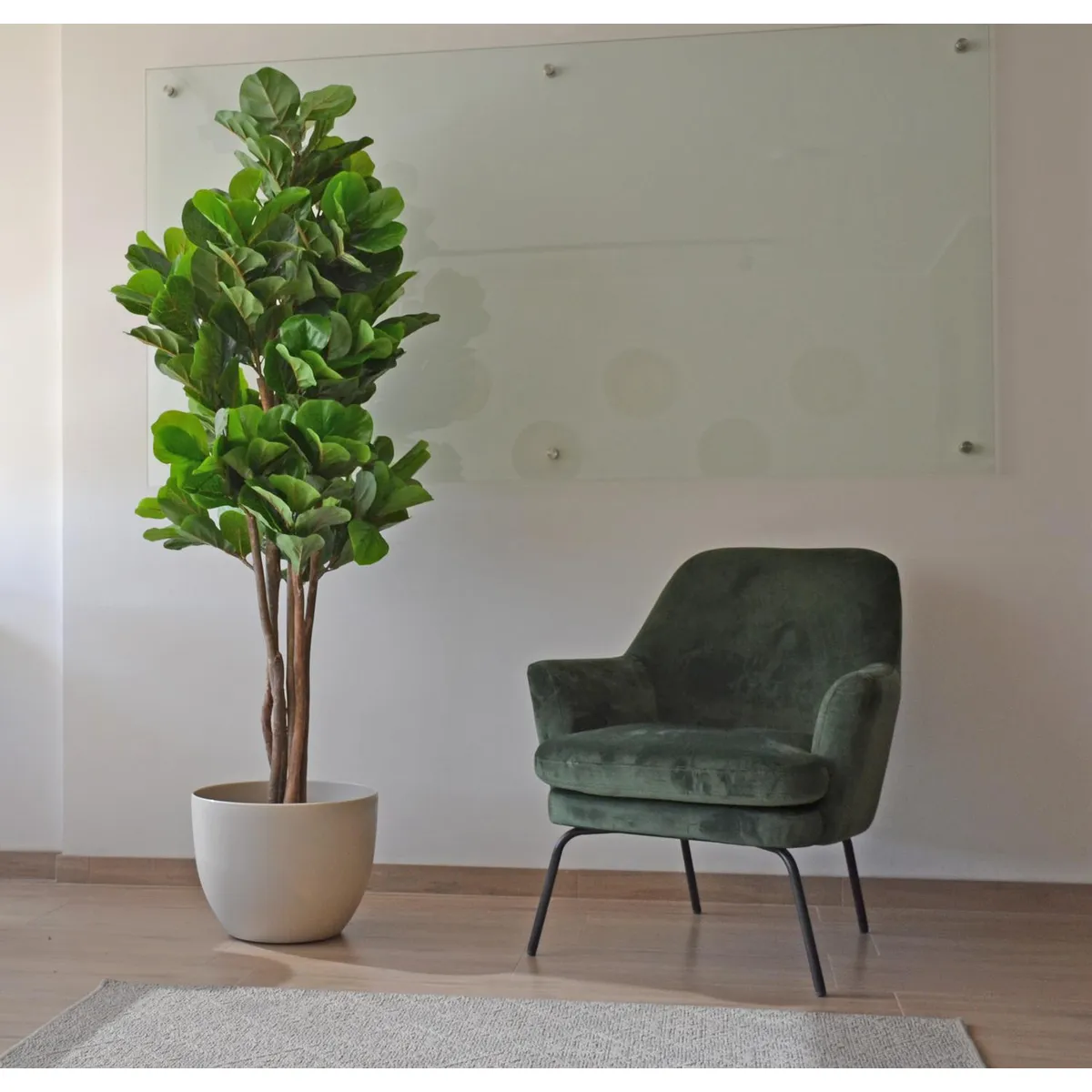ARBUSTO REAL - Planta Artificial Ficus Lirata 180 cm / 254 hojas Verde
