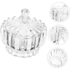 OEM - Bombonera Azucarero Caramelera Decorativa De Vidrio 8x9cm